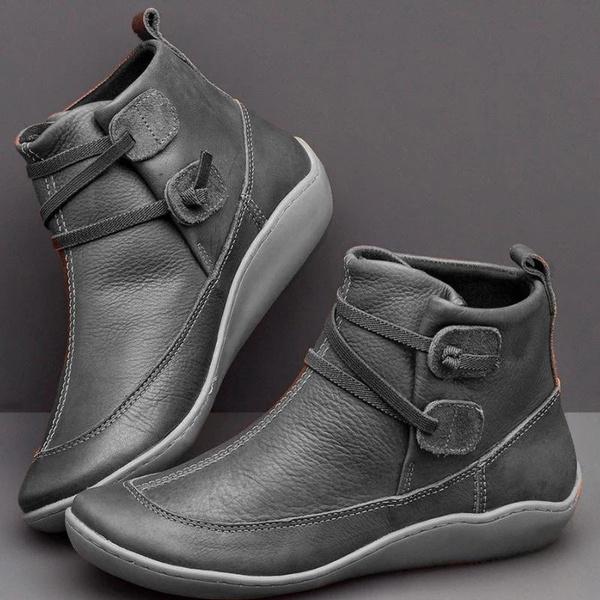 Komfortable & Warme Damen Leder Stiefel