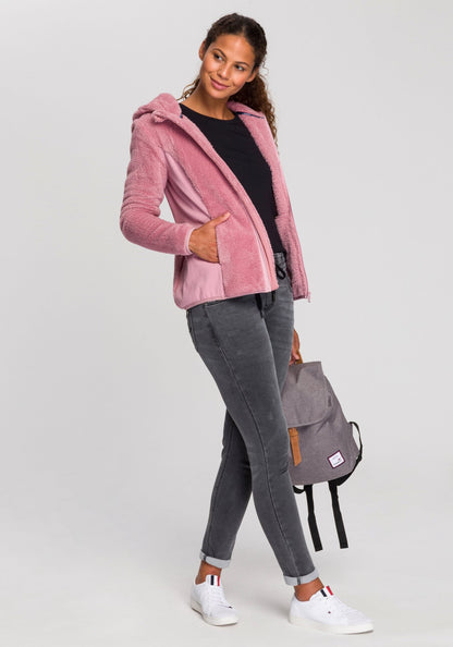Rita - Kapuzenplüschjacke aus kuscheligem Teddyfell