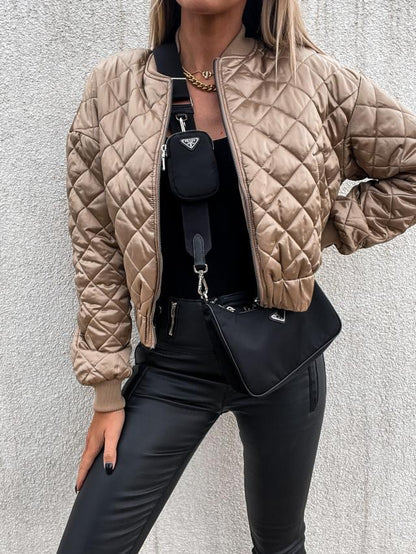 Gizelle – Metallic-Steppjacke für Damen