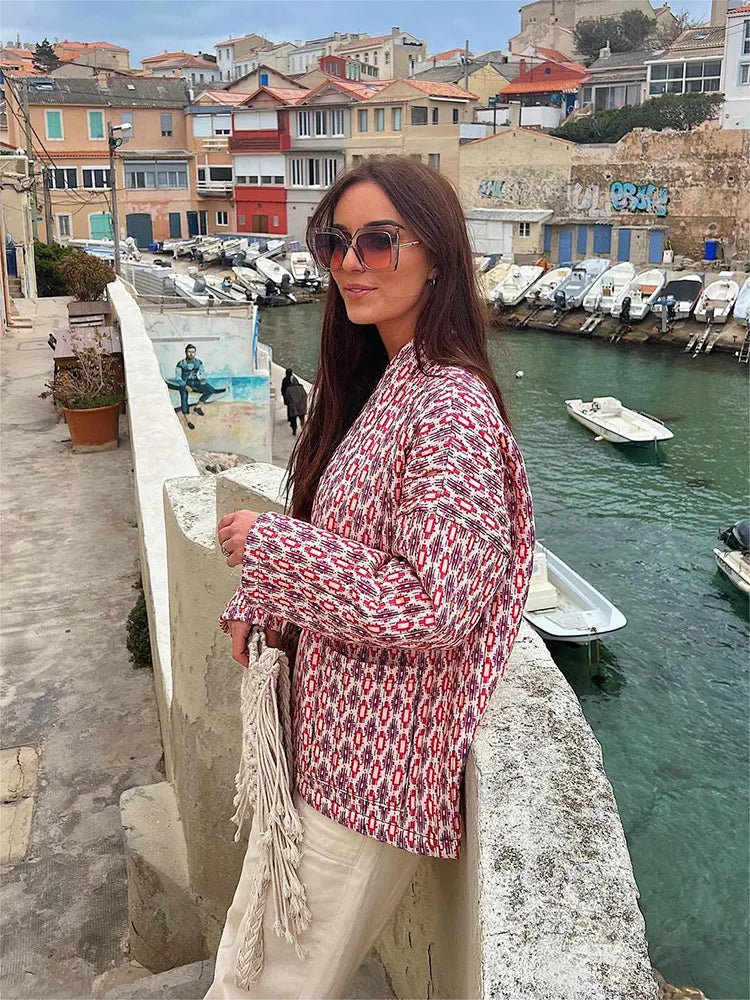 Jacke mit rosa Aufdruck - Hildegard