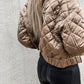 Gizelle – Metallic-Steppjacke für Damen