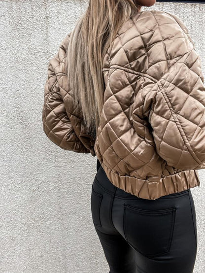Gizelle – Metallic-Steppjacke für Damen