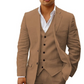 Herren Leinen 3-tlg. Set mit Blazer, Weste und Hose - Odin