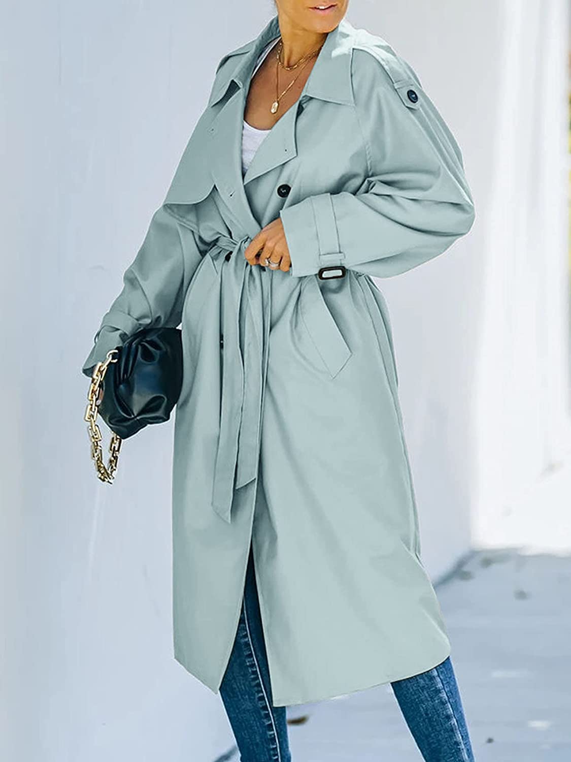 Lysander - Eleganter langer Trenchcoat mit Gürtel