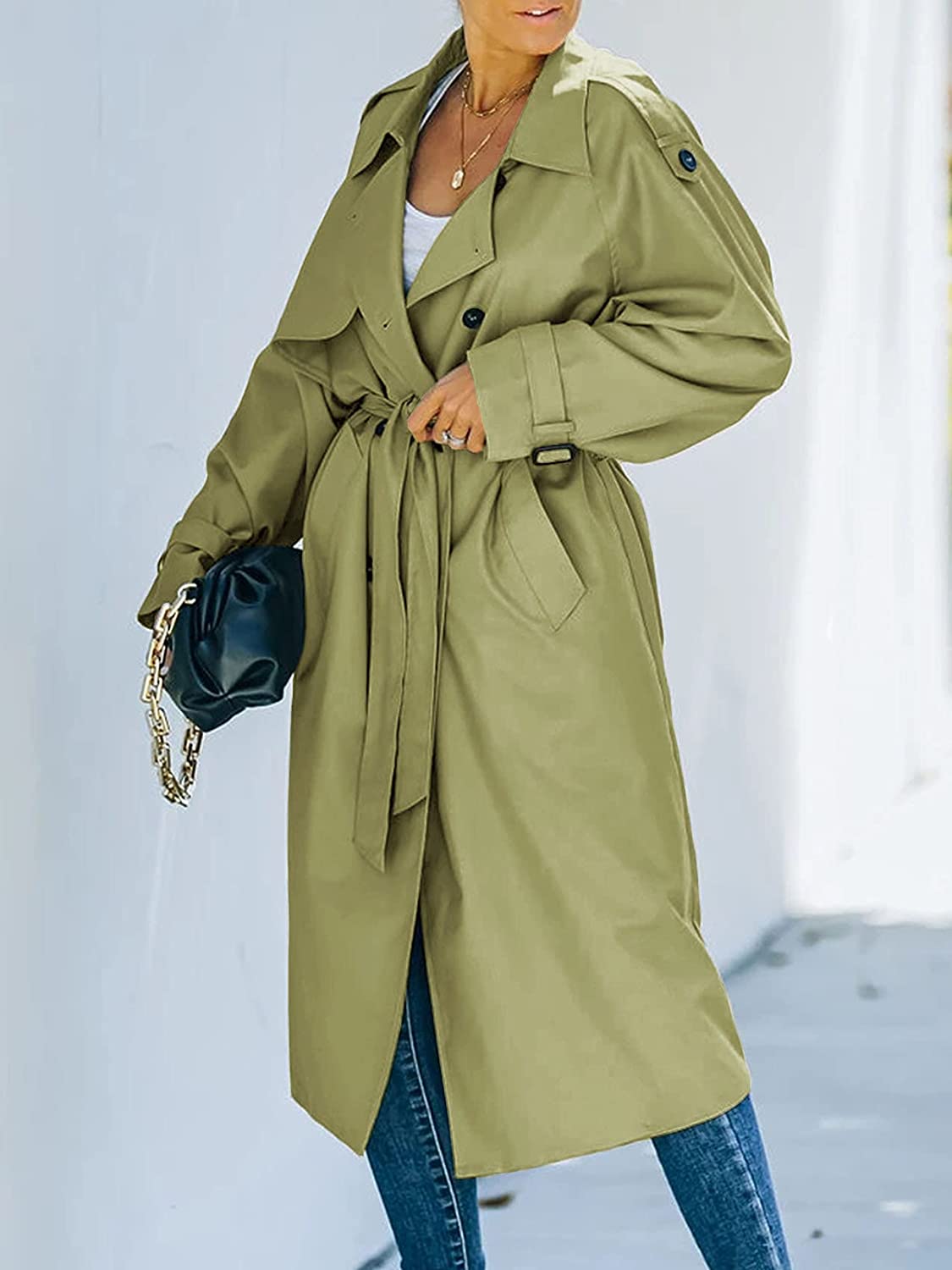 Lysander - Eleganter langer Trenchcoat mit Gürtel