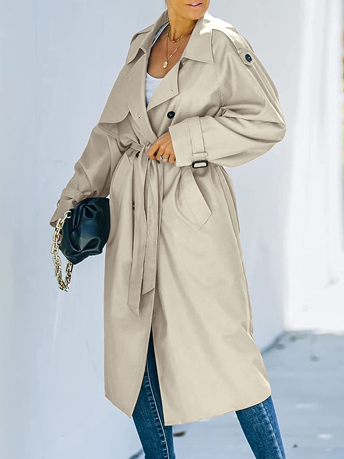 Lysander - Eleganter langer Trenchcoat mit Gürtel