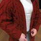 Herren strickjacke mit wildlederkragen - Norbert