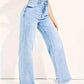 Blaue Weitgeschnittene Jeans - Elena