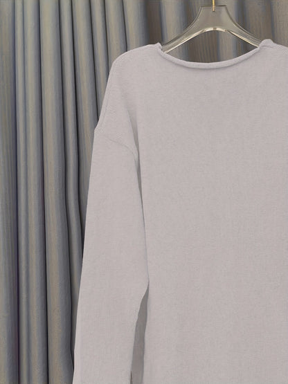 Valerie | Damen Lässiger Pullover mit V-Ausschnitt | Übergröße