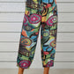 Graublaue Blumenhose Leichtigkeit - Marina