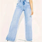 Blaue Weitgeschnittene Jeans - Elena