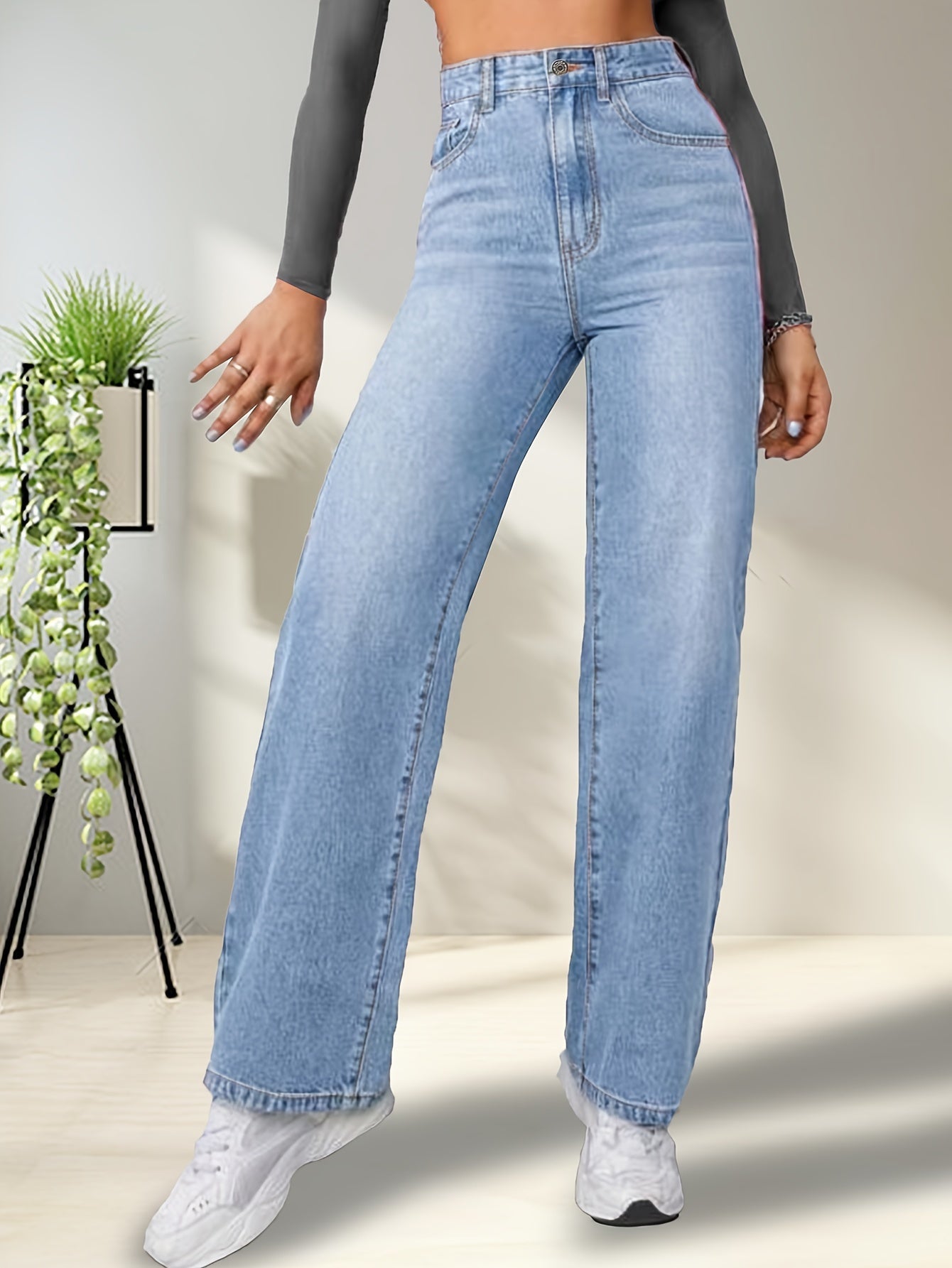 Hellblaue Jeans Weit - Anika