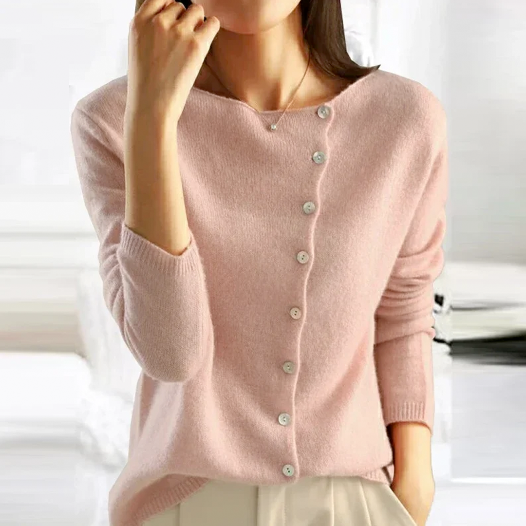 Gemütlicher Anthrazit-Cardigan mit Knöpfen – Mühelose Eleganz