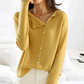Gemütlicher Anthrazit-Cardigan mit Knöpfen – Mühelose Eleganz