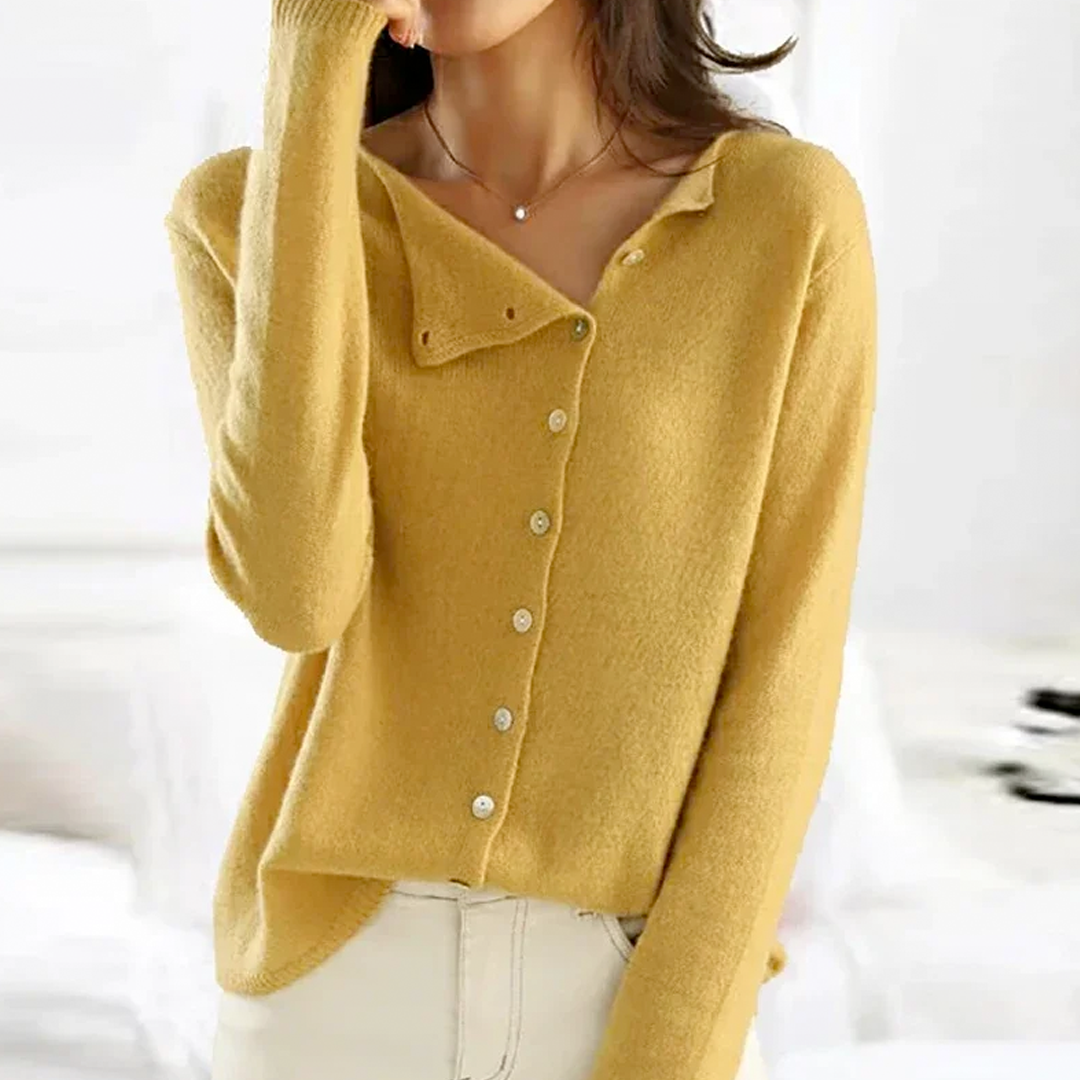 Gemütlicher Anthrazit-Cardigan mit Knöpfen – Mühelose Eleganz