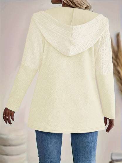 Graue Strickjacke mit Kapuze - Mila