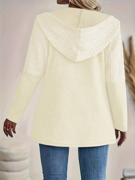 Graue Strickjacke mit Kapuze - Mila