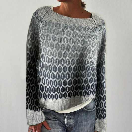 Elle&Vire - grauer pullover mit details