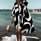 Elle&Vire® - Unique Print Knielanges Kleid