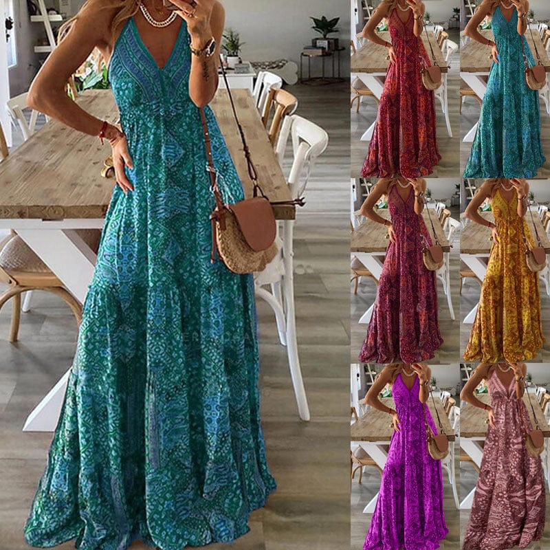 ELLEN - Sommer Boho Langes Kleid