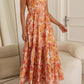 EMI - Lässiges Quadratisches Neck Blumenkleid