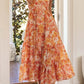 EMI - Lässiges Quadratisches Neck Blumenkleid