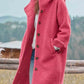 Amy - Women's Autumn Winter Warm Wind Jacket Plain Pea mit Taschen Stylish Jacket