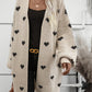 Damen Cardigan mit Herzmuster | Langarm