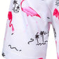 Joseph – lässiger, kurzärmeliger, geknöpfter pullover mit flamingo-print