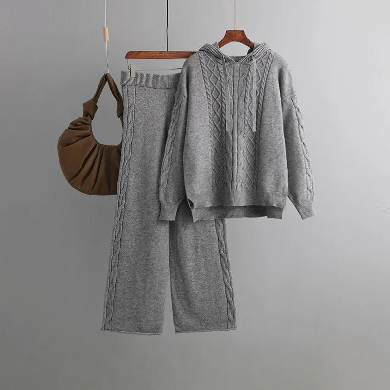 Oversize Strickanzug Khaki - Mila