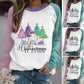 Farbe-Block Weihnachtsbaum T-Shirt