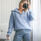 Pullover mit Kragenreißverschluss – Müheloser Chic mit moderner Eleganz