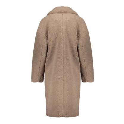 Winterbereit: Langer Teddy-Mantel