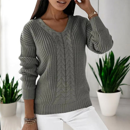 V-Ausschnitt Pullover – Zeitlose Eleganz mit schmeichelndem Komfort