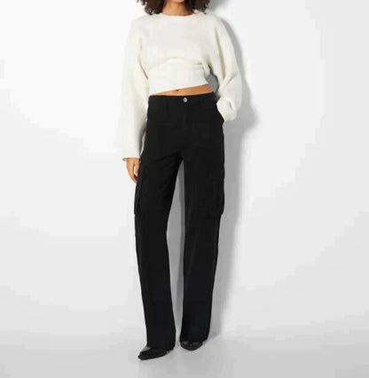 Janan | Damen Cargohose mit gerader Passform