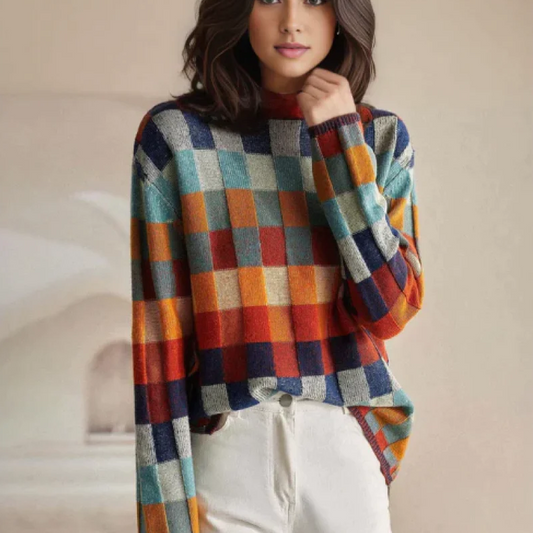 Karo-Pullover – Verspielte Eleganz mit mutigem Stil