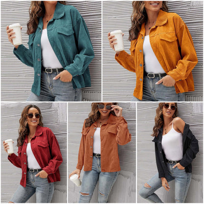 "Silvia" Moderne Cordjacke