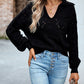 Gracie - Gestrickter Damen-Pullover mit V-Ausschnitt