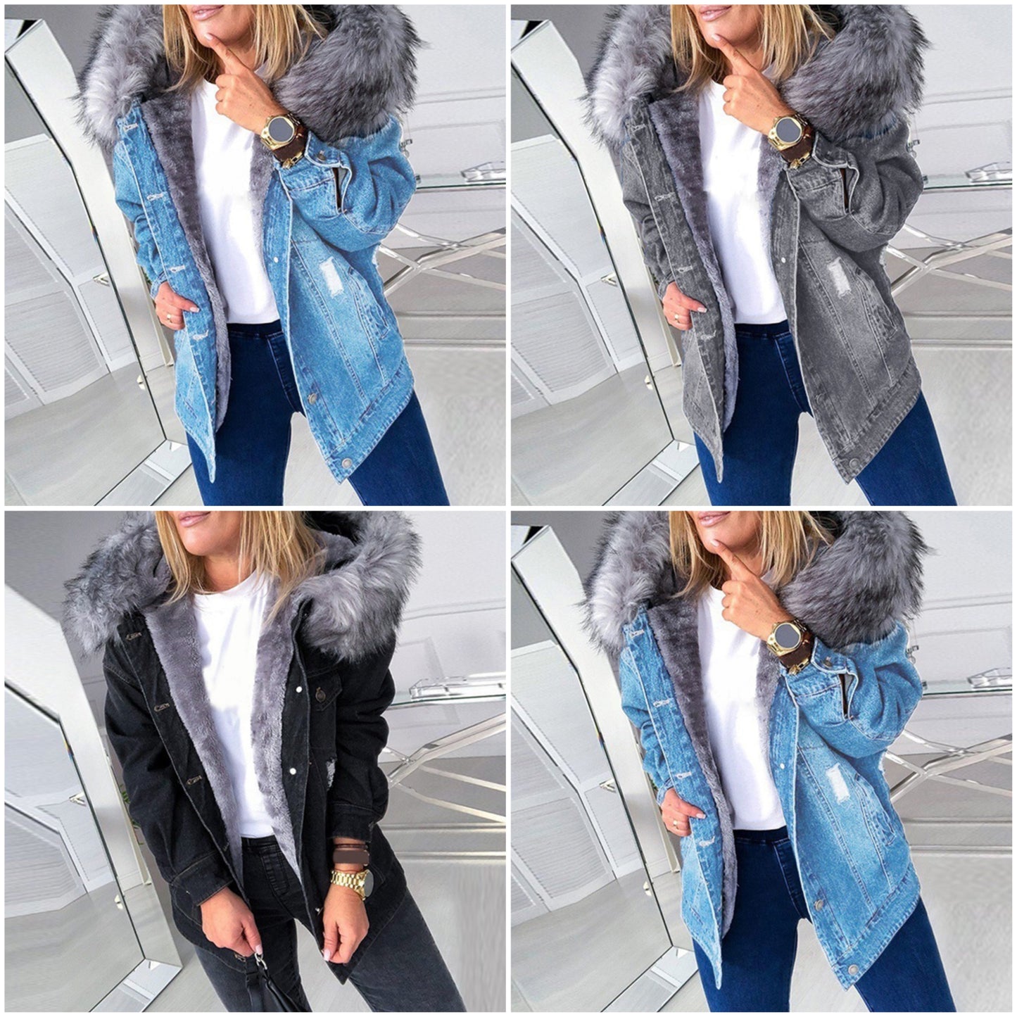 "Lena" Moderne Denim-Jacke