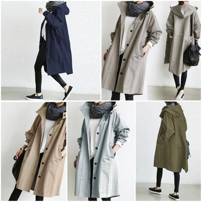 "Monika" Langer Windbreaker-Mantel