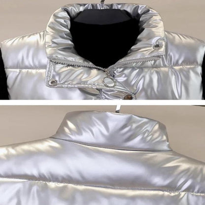 Glänzende ärmellose Weste