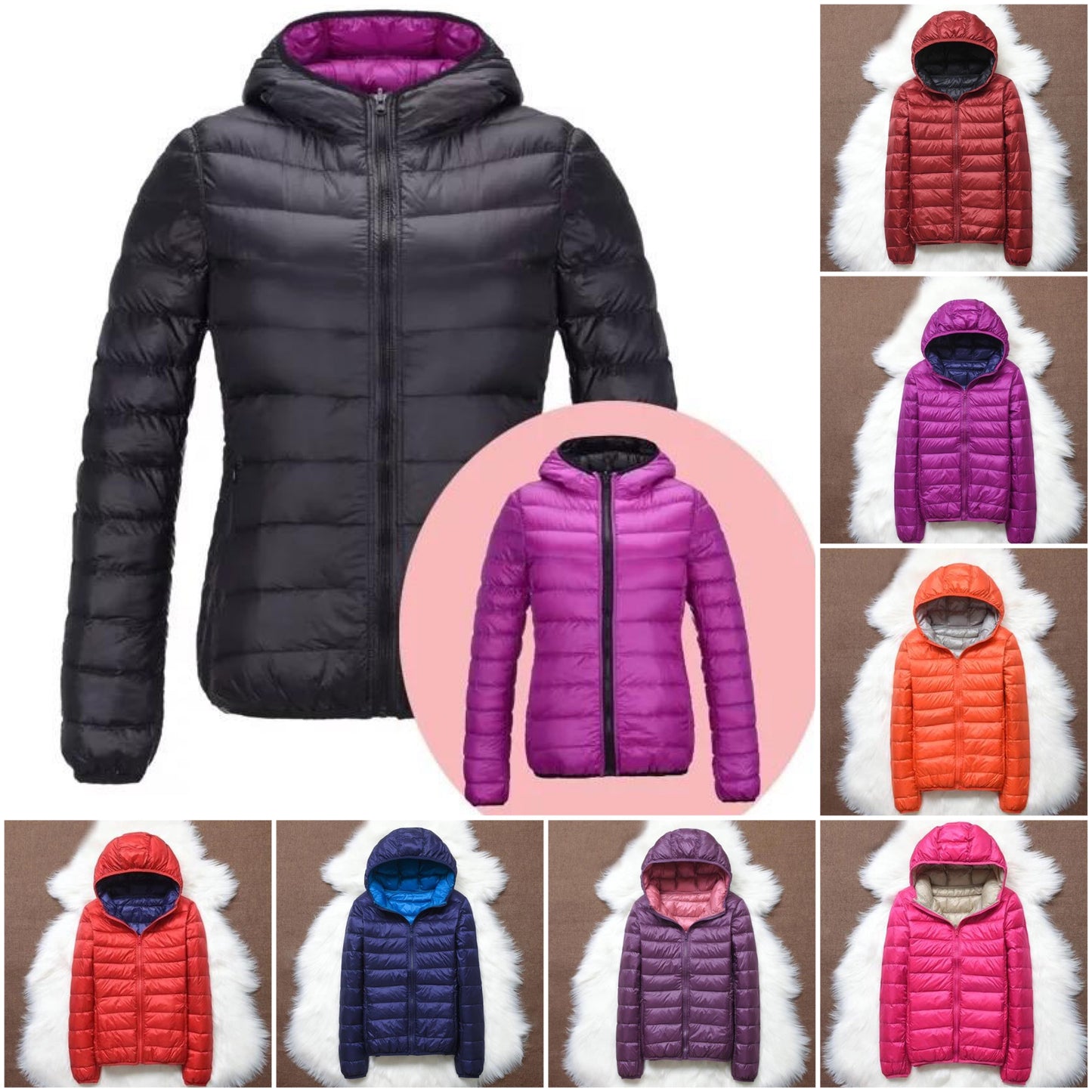 "Isabella" Ultraleichte 2-in-1 Wende-Daunen-Jacke