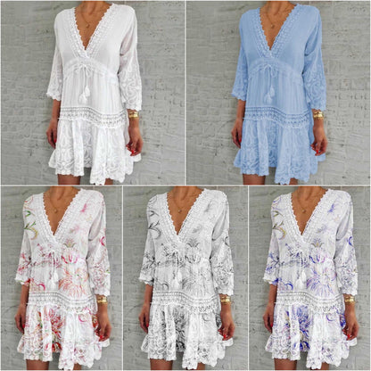 "Lenora" Designer-Boho-Kleid