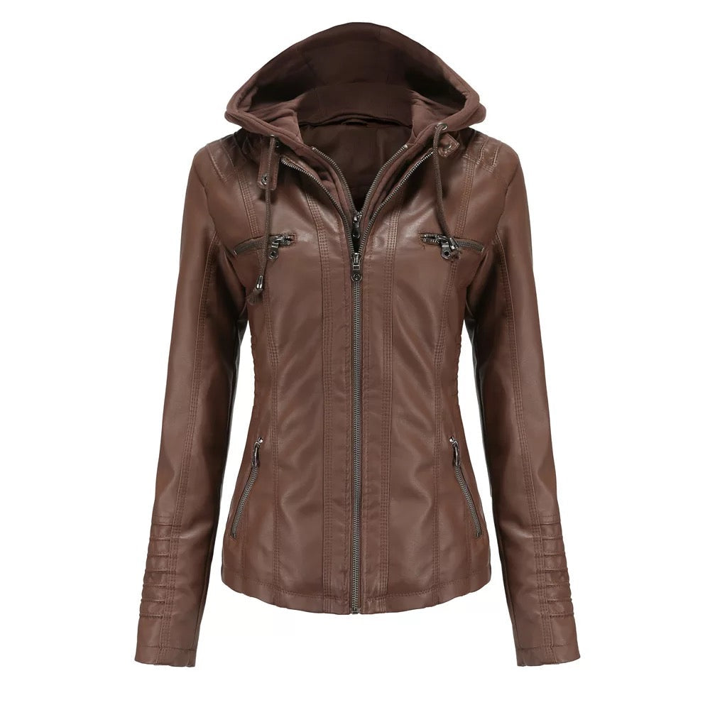 "Katy" Sportliche Eco-Leder-Jacke