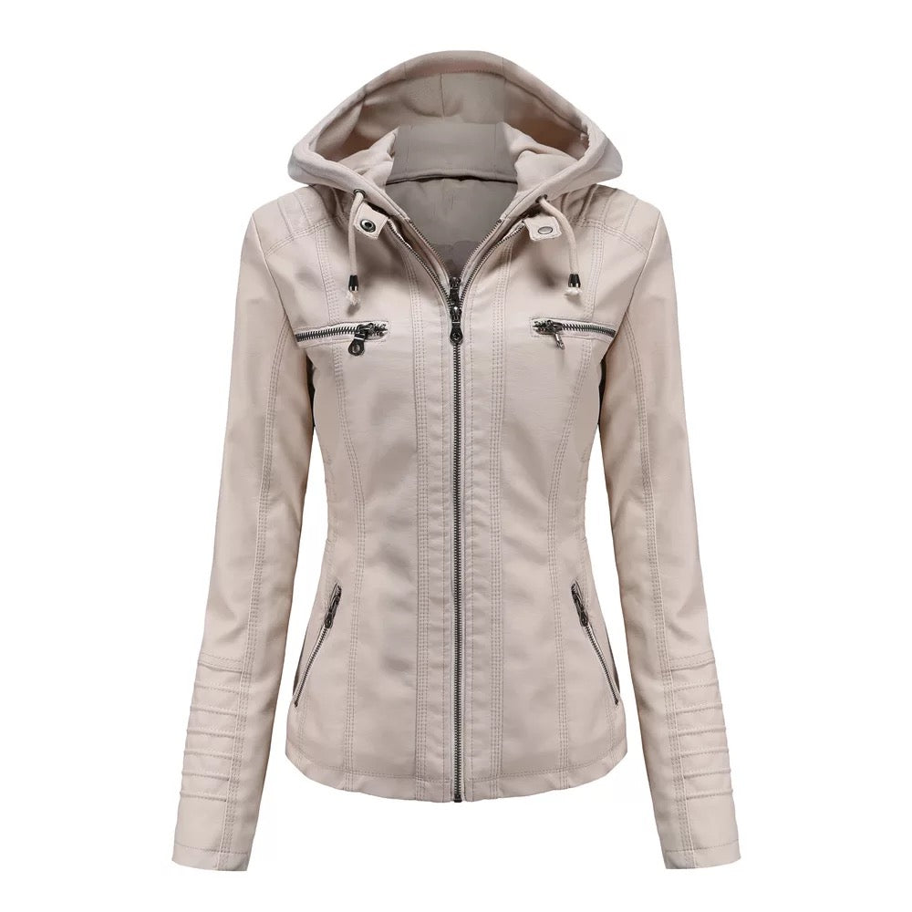 "Katy" Sportliche Eco-Leder-Jacke