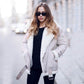 "Elena" Oversize Lammfelljacke