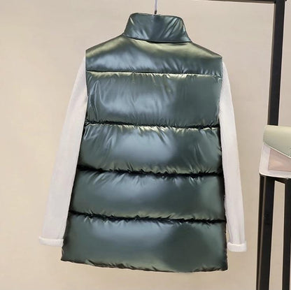 Glänzende ärmellose Weste