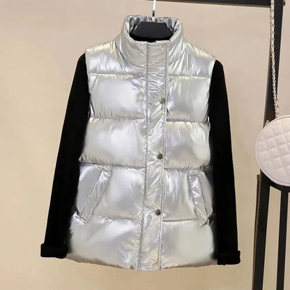 Glänzende ärmellose Weste