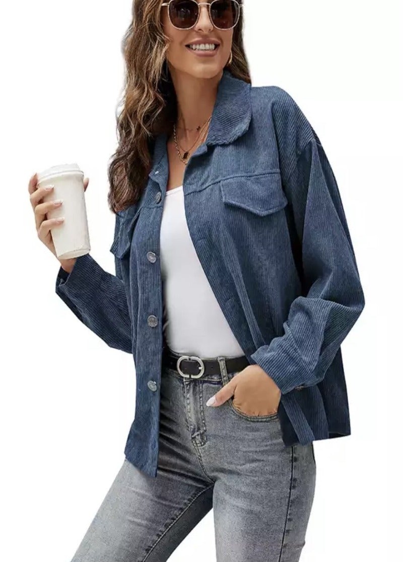 "Silvia" Moderne Cordjacke