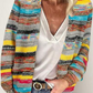 Modische Damen Strickjacke | Mehrfarbig